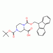 4-(tert-Butoxycarbonyl)-1-[(9H-fluoren-9-ylmethoxy)carbonyl]-2-piperazinecarboxylic acid, 97%