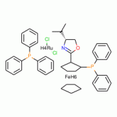 (+)-Dichloro[(4R)-4-(i-propyl)-2-{(R)-2-(diphenylphosphino)ferrocenyl}oxazoline](triphenylphosphine)ruthenium(II)