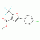 Ethyl 5-(4-chlorophenyl)-2-(trifluoromethyl)-3-furoate 97%